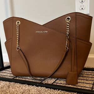 Michael Kors Tan Tote with Gold Accents